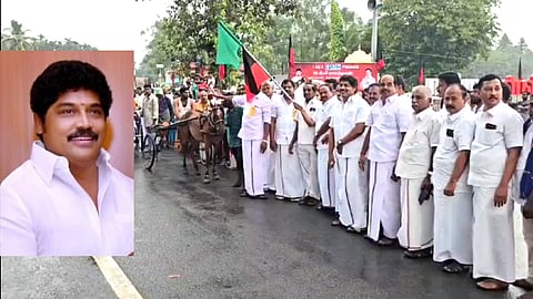 ரேக்ளா வண்டி மோதி திமுக மாநில நிர்வாகி காயம்