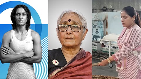 வினேஷ் போகட், அருணா ராய், பூஜா சர்மா