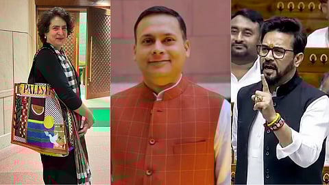 பிரியங்கா காந்தி, அமித் மாளவியா, அனுராக் தாக்கூர்