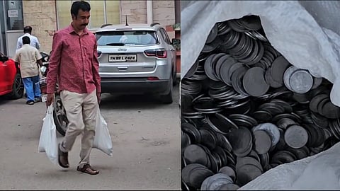 கோவை: ஜீவனாம்சம் கேட்ட மனைவி... 20 மூட்டைகளில் சில்லறைகளாக கொண்டு வந்த கணவர்!