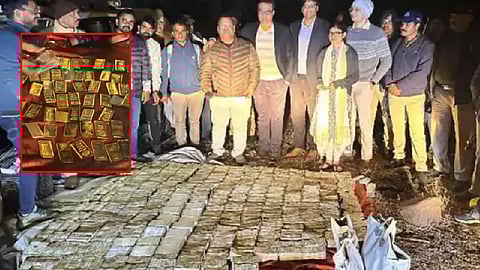 பிடிபட்ட தங்கம் மற்றும் ரூபாய்