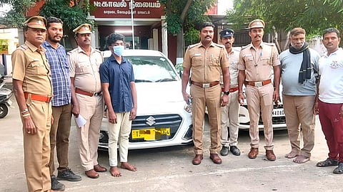 காரை கடத்திச் சென்ற இளைஞர் கைது