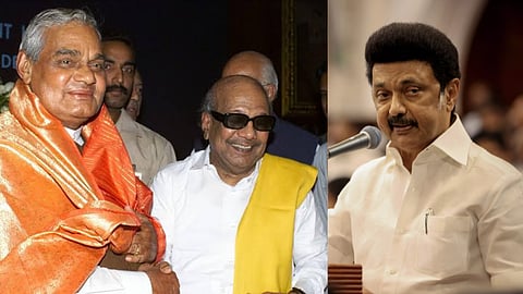 வாஜ்பாய் - கருணாநிதி - முக ஸ்டாலின்