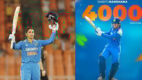 smriti mandhana scored fastest 4000 ODI runs