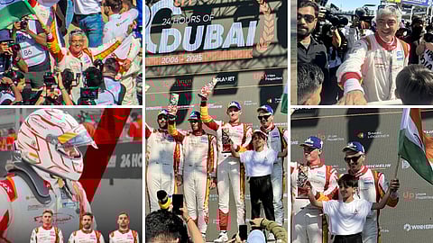 ajith kumar racing 3rd place in dubai 24H series