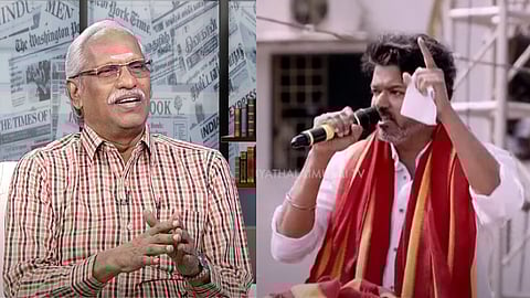 பத்திரிக்கையாளர் அய்யநாதன், தவெக தலைவர் விஜய்