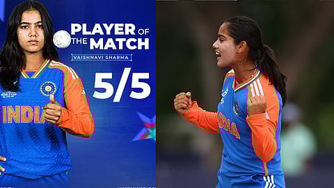 vaishnavi sharma takes hat trick in U19 T20 World Cup