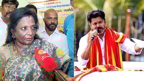 தமிழிசை சௌந்தரராஜன் - தவெக தலைவர் விஜய்