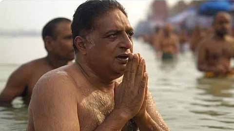 answer on actor prakash raj fake photo of taking a bath in the maha kumbh