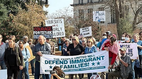 அமெரிக்காவில் நடக்கும் போராட்டம்