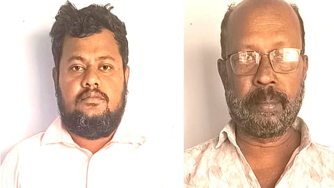 லாட்டரி சீட்டுகளை விற்பனை செய்த இருவர் கைது