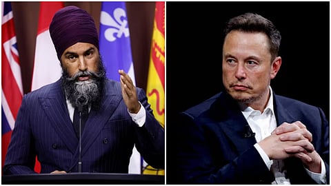 canadas jagmeet singh says on 100% tariff on tesla