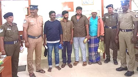 புகையிலை பொருட்கள் பறிமுதல் - 5 பேர் கைது