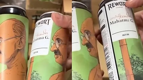mahatma gandhis image on russia beer cans goes to viral