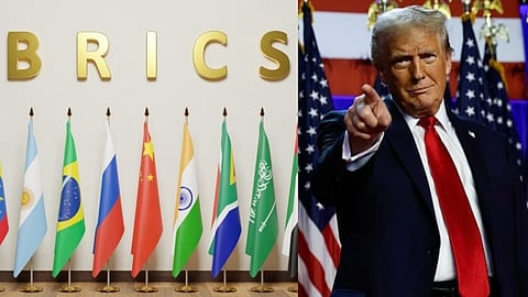 donald trump claims brics broke up after tariff threat