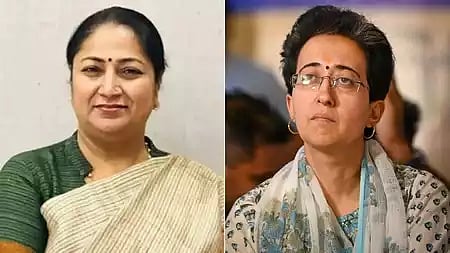 bjp react on no ambedkar bhagat singh pics in offices says atishi