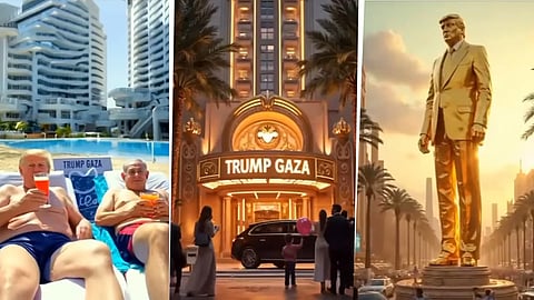 donald trump shares ai visuals of how gaza would look after war