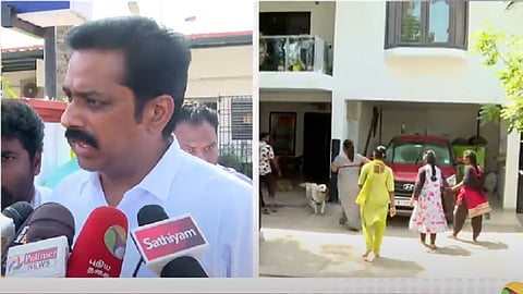 சீமான் தரப்பு வழக்கறிஞர் ரூபன், சீமான் இல்லம்