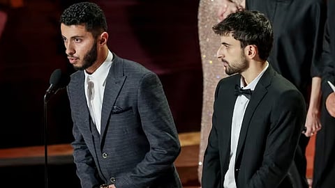 oscar award win directors says on israel palestinian war