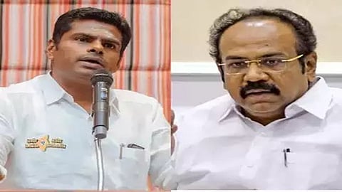 bjp leader annamalai and minister thangam thennarasu clashed with commission