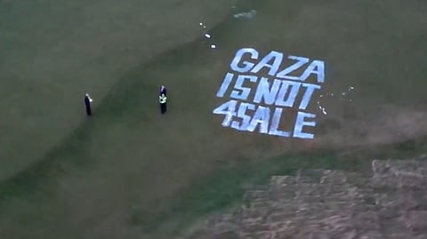 palestinian group storms trumps scotland golf resort warns