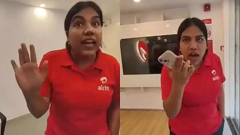 airtel employee refuses to speak in marathi in maharashtra