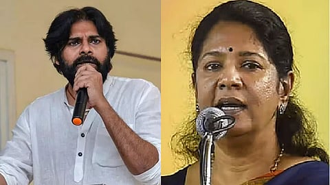 dmk mp kanimozhi response on pawan kalyan hindi speech