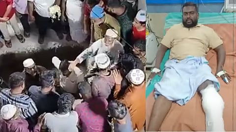 நல்லடக்கம் செய்யப்பட்ட ஜாகிர் உசேன் உடல், கிருஷ்ணமூர்த்தி என்கிற தௌஃபிக்