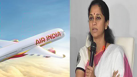 ncp mp supriya sule slams air india for flight delay