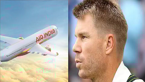 david warner slams air india flight delay