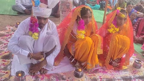telangana man falls in love with 2 women marries them in same ceremony