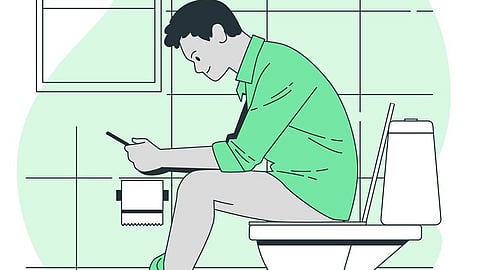toilet scrolling phone use plays havoc with your health