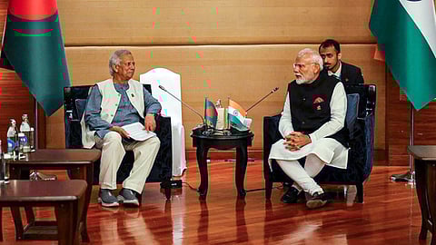 prime minister modi and bangladeshs muhammad yunus meet