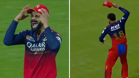 virat kohli throws cap in anger after drop catch video goes viral