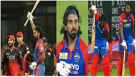 DC player kl rahul aggressive celebration against RCB win what happened