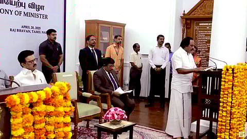 Mano Thangaraj sworn in as minister in tamilnadu cabinet