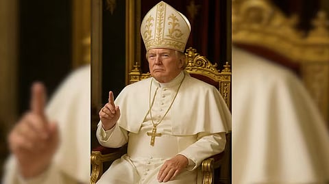 donald trump as pope white house shares ai generated image