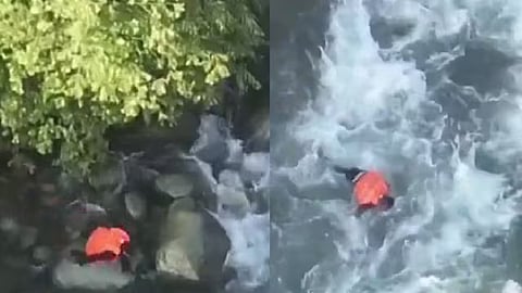 jammu and kashmir man who helped terrorists jumps into river