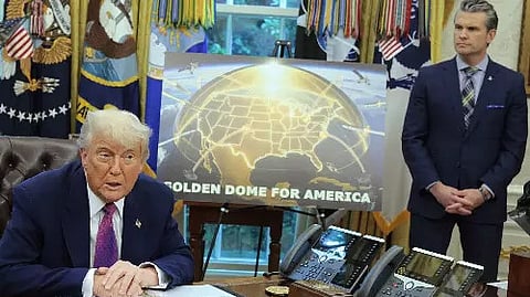 donald trump announcesed golden dome missile defence shield projects