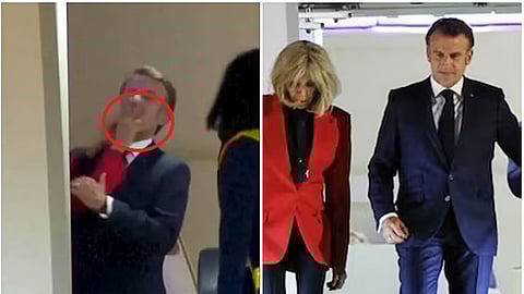 french president macrons explain on wife slapped video