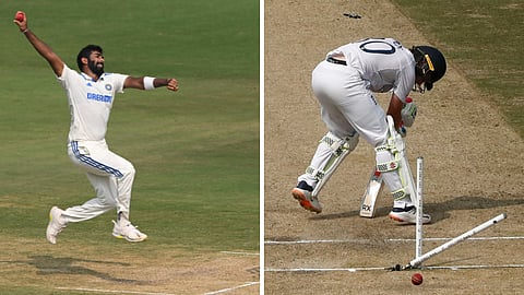 bumrah vs ollie pope yorker