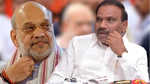 உள்துறை அமைச்சர் அமித் ஷா, எம்பி ஆ. ராசா