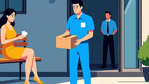 pune women abused at home from courier servant