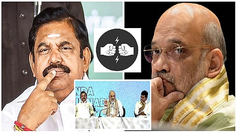 edappadi k. palaniswami and amit shah on alliance government in tamilnadu