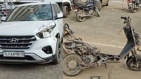 gujarat cops son kills 2 with during race with friend