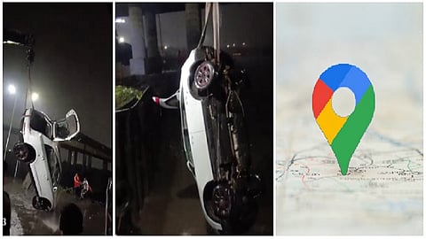 Car Falls Into Ditch Near Mumbai after Misled By Google Maps
