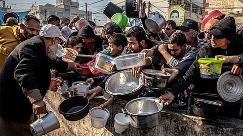 காசாவில் பட்டினியால் வாடும் மக்கள்