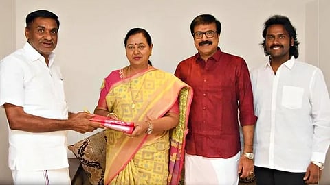 கேசி வீரமணி - பிரேமலதா சந்திப்பு