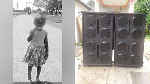 ஸ்பீக்கர் விழுந்து 6 வயது சிறுமி பலி