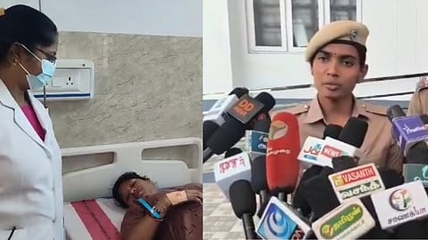 ரசவ வலியால் துடித்தப்பெண் மற்றும் காப்பாற்றிய காவலர் கோகிலா